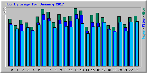 Hourly usage for January 2017