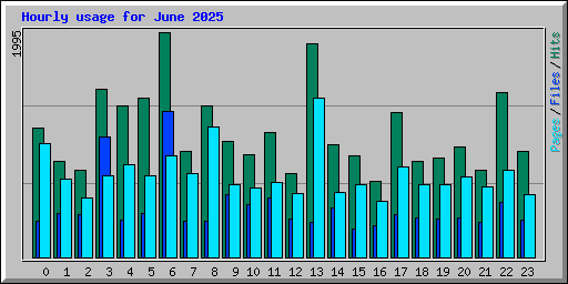 Hourly usage for June 2025